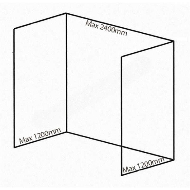 Bushboard Nuance Recess Pack F3 (for Shower Enclosures up to 2400mm) White Quartz - Brand New Bathrooms