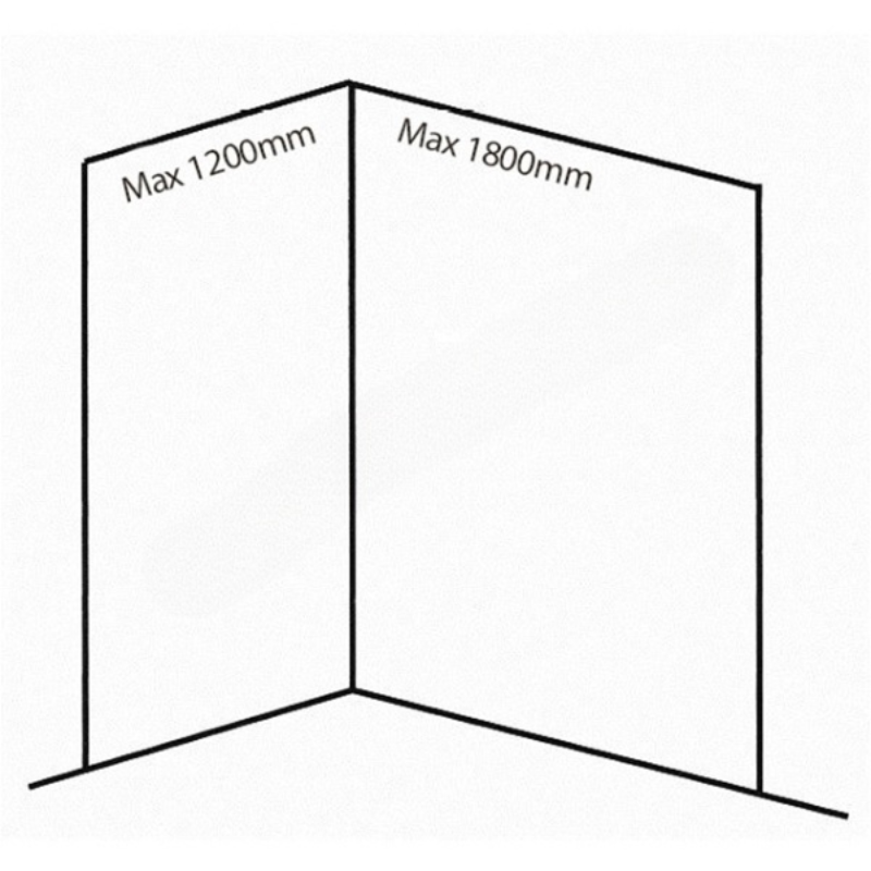 Bushboard Nuance Corner Pack B3 (for Shower Enclosures up to 1800mm) White Quartz - Brand New Bathrooms