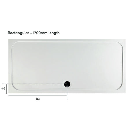 Coram Showers Flat Top Rectangular Stone Resin Shower Tray (6 sizes, White) - Brand New Bathrooms