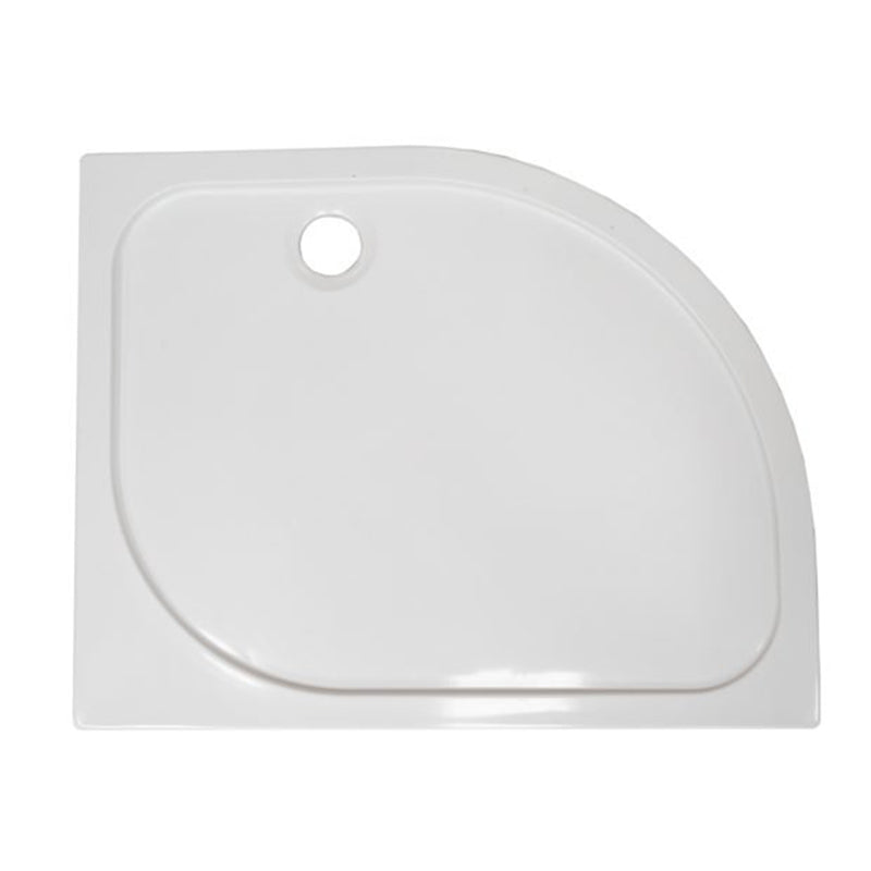 Coram Showers Flat Top Quadrant Stone Resin Shower Tray (2 sizes, White) - Brand New Bathrooms
