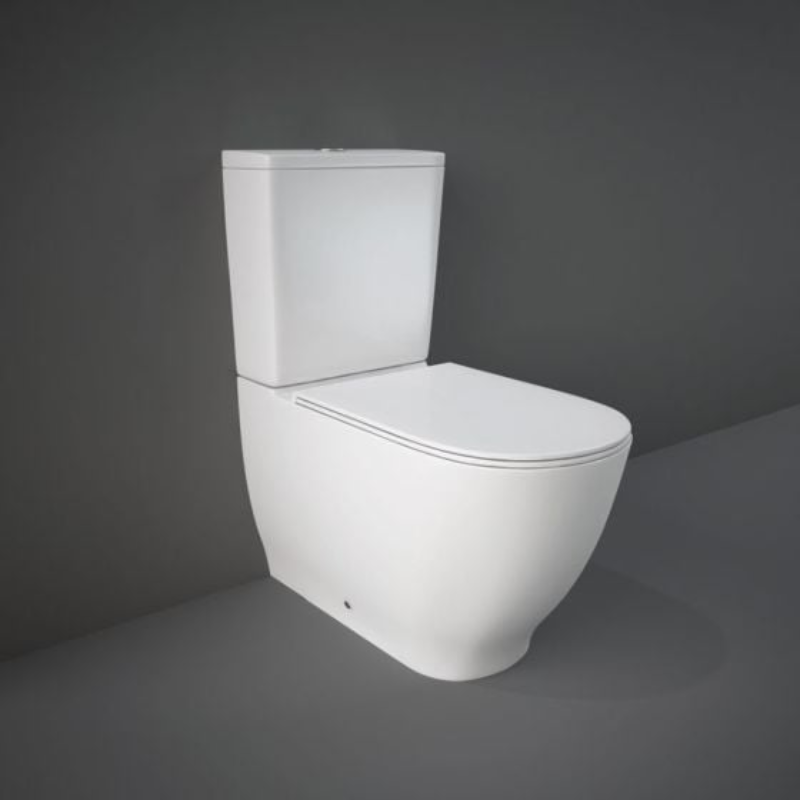 RAK Ceramics Moon Soft Close Quick Release Urea Toilet Seat & Cover (1 size, White) - Brand New Bathrooms