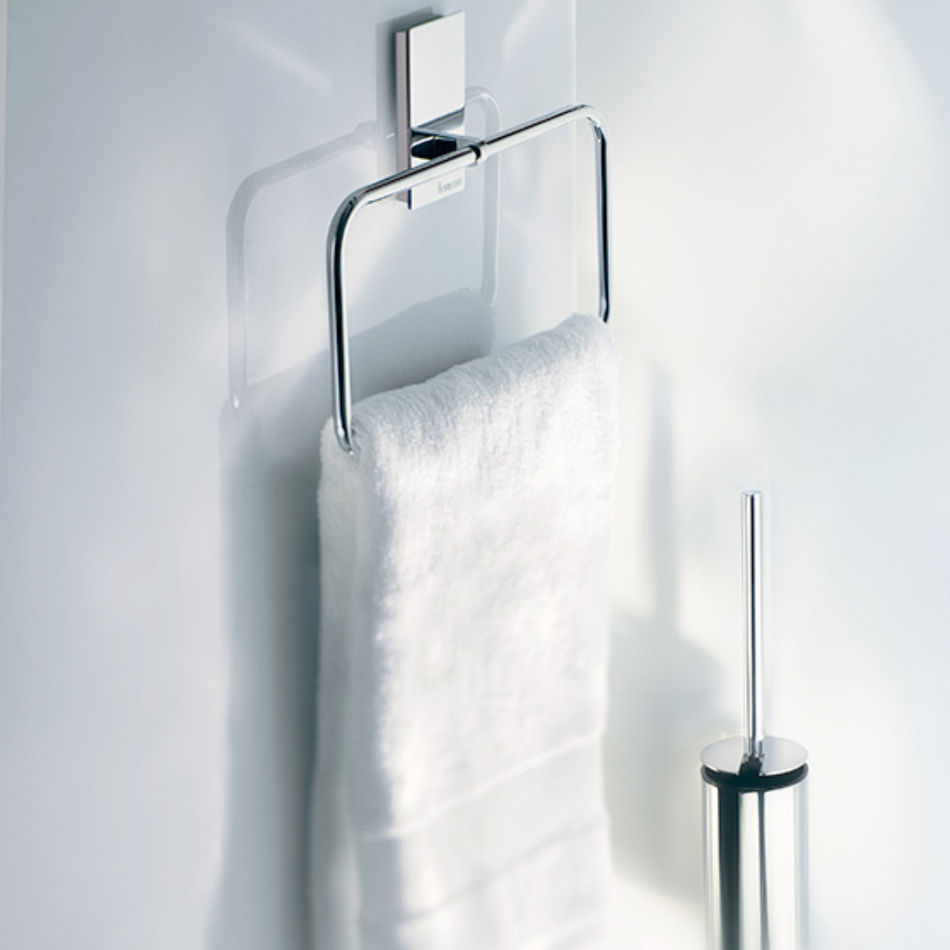 Smedbo Pool Square Towel Ring (1 size, Polished Chrome)