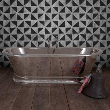 Hurlingham Zille Double Ended Slipper Nickel Bathtub (1 size, Nickel) - Brand New Bathrooms