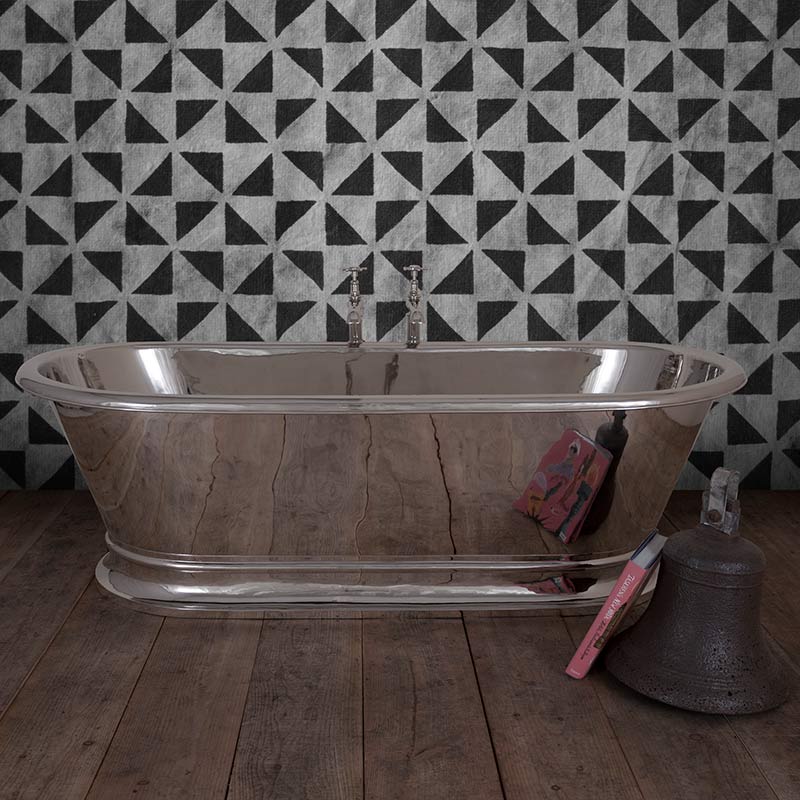 Hurlingham Zille Double Ended Slipper Nickel Bathtub (1 size, Nickel) - Brand New Bathrooms
