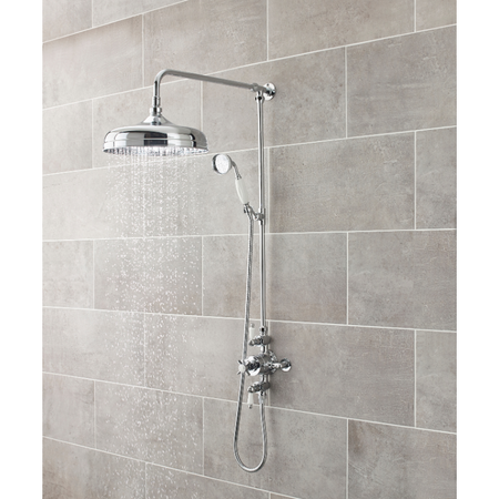 Nuie Edwardian Triple Thermostatic Shower Valve (1 size, Chrome) - Brand New Bathrooms