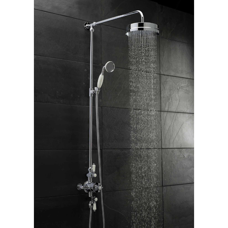 Nuie Victorian Triple Thermostatic Shower Valve (1 size, Chrome) - Brand New Bathrooms