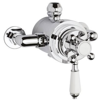 Nuie Victorian Dual Thermostatic Shower Valve (1 size, Chrome) - Brand New Bathrooms