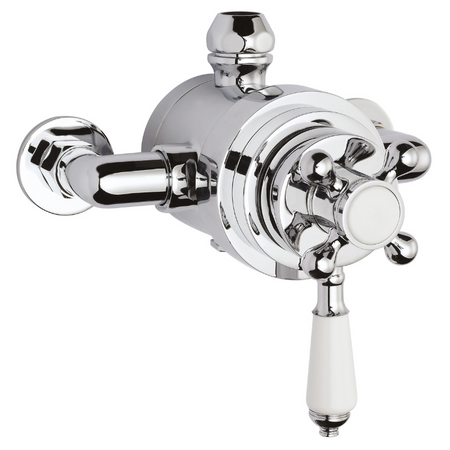 Nuie Victorian Dual Thermostatic Shower Valve (1 size, Chrome) - Brand New Bathrooms