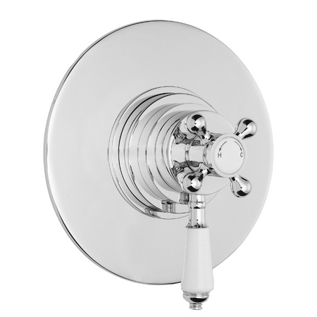 Nuie Victorian Dual Thermostatic Shower Valve (1 size, Chrome) - Brand New Bathrooms