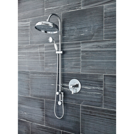 Nuie Victorian Dual Thermostatic Shower Valve (1 size, Chrome) - Brand New Bathrooms