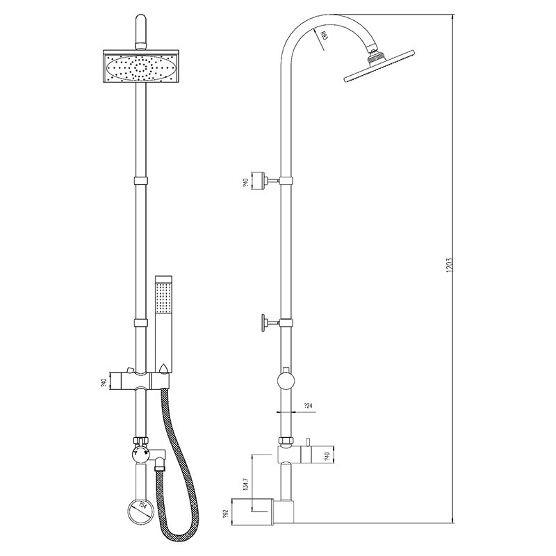 Hudson Reed Multi Option Shower Kits Worth Shower Kit (Chrome) - Brandnew Bathroom
