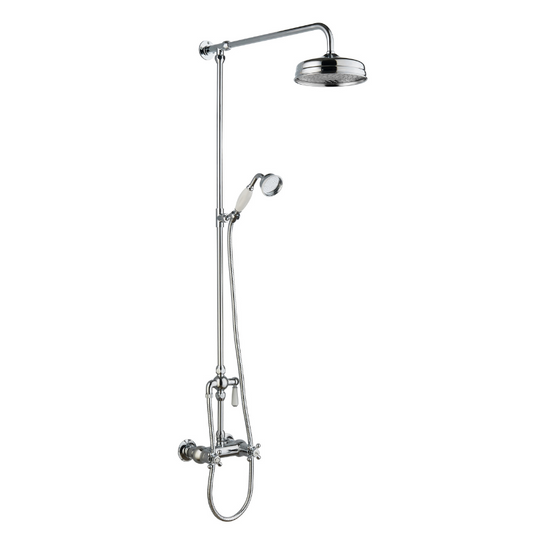Nuie Shower Kits Traditional Thermostatic Shower Valve & Kit (2 sizes, Chrome) - Brand New Bathrooms
