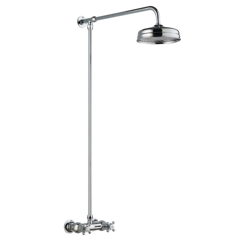 Nuie Shower Kits Traditional Thermostatic Shower Valve & Kit (2 sizes, Chrome) - Brand New Bathrooms