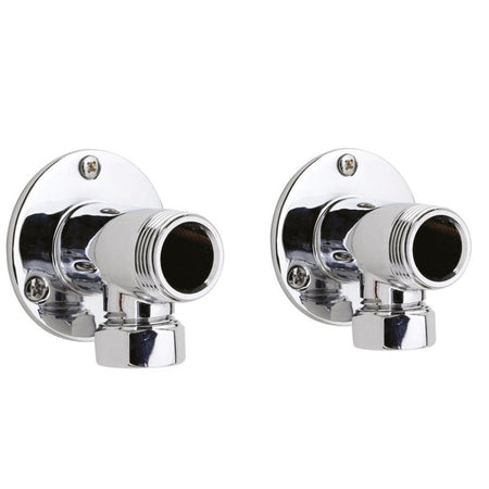Nuie Shower Accessories Bar Showers Backplate Elbow Unions (1 size, Chrome) - Brand New Bathrooms