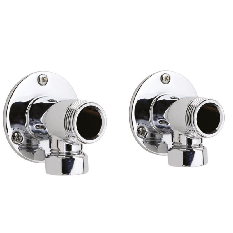 Nuie Shower Accessories Bar Showers Backplate Elbow Unions (1 size, Chrome) - Brand New Bathrooms