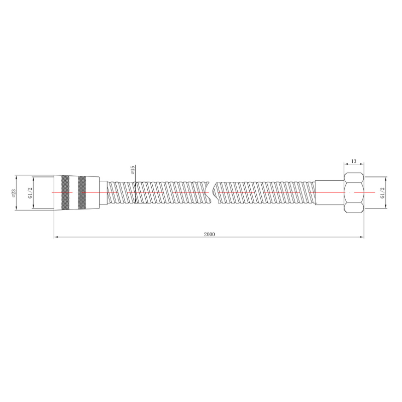 Nuie Shower Accessories Shower Flex (1 size, Chrome) - Brand New Bathrooms