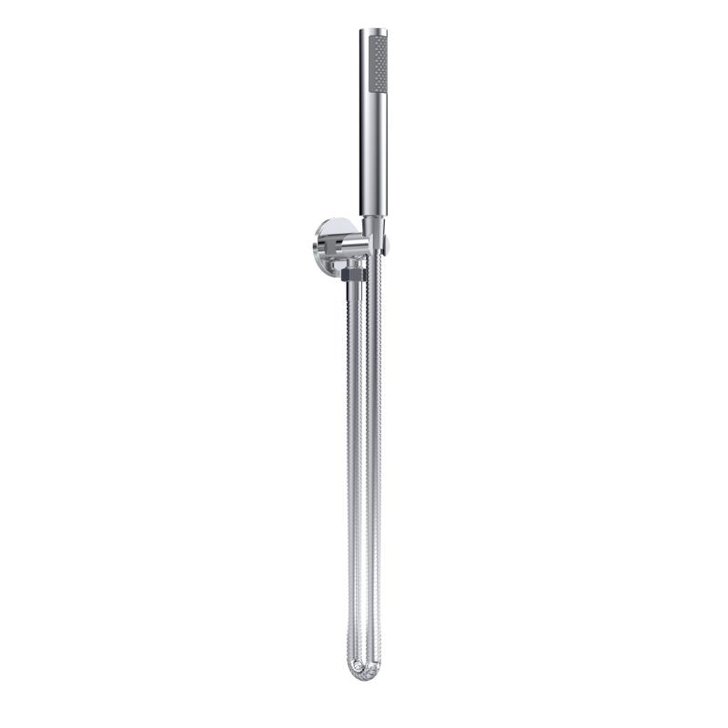 Nuie Outlet Elbow, Parking Bracket, Flex and Handset (2 sizes, 2 styles, Chrome) - Brand New Bathrooms