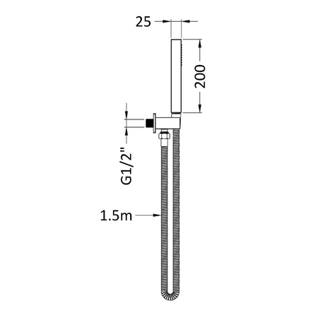 Nuie Outlet Elbow, Parking Bracket, Flex and Handset (2 sizes, 2 styles, Chrome) - Brand New Bathrooms