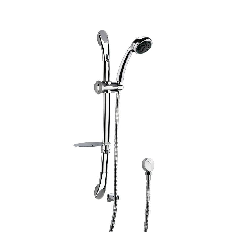 Nuie Shower Kits Luxury Slide Rail Kit Round (1 size, Chrome) - Brand New Bathrooms