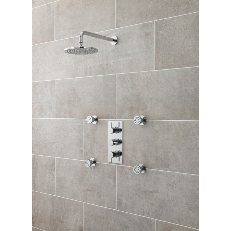 Nuie Shower Accessories Body Jet (2 sizes, 2 styles, Chrome) - Brand New Bathrooms