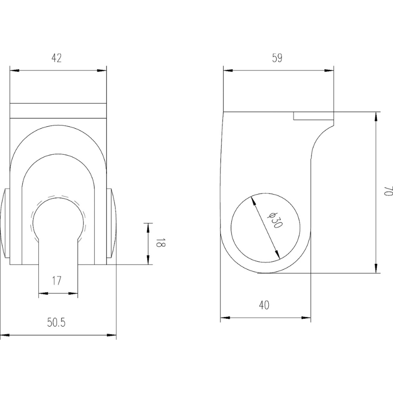 Nuie Shower Accessories Wall Bracket (1 size, Chrome) - Brand New Bathrooms