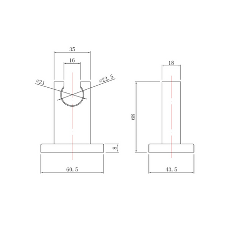 Nuie Shower Accessories Wall Bracket (1 size, Chrome) - Brand New Bathrooms