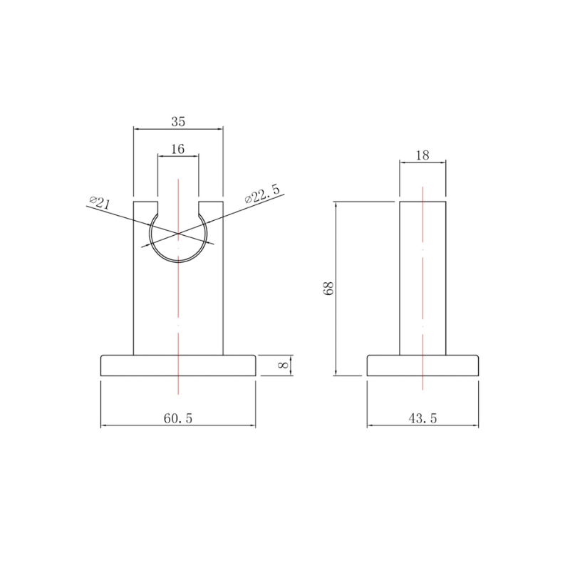 Nuie Shower Accessories Wall Bracket (1 size, Chrome) - Brand New Bathrooms