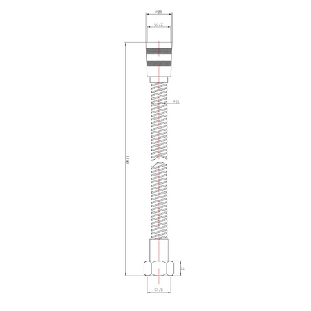 Nuie Shower Accessories Shower Flex (2 sizes, Chrome) - Brand New Bathrooms