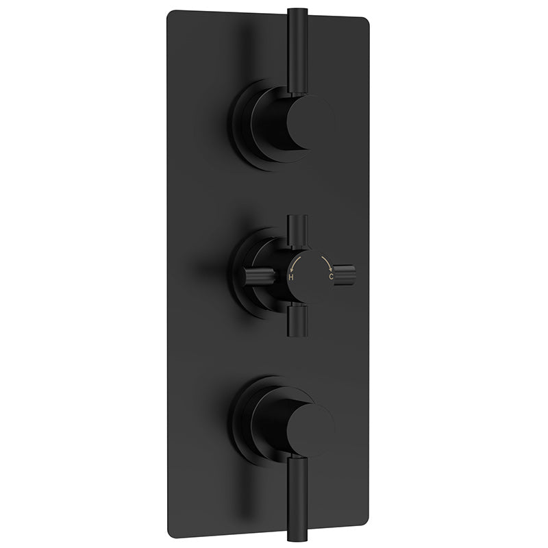 Hudson Reed Tec Pura Thermostatic Shower Valve Matt Black (2 sizes, Matt Black) - Brandnew Bathroom