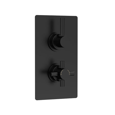 Hudson Reed Tec Pura Thermostatic Shower Valve With Diverter (2 sizes, Matt Black) - Brandnew Bathroom