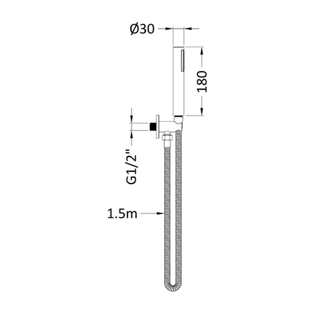 Nuie Shower Accessories Outlet Elbow, Parking Bracket, Flex and Handset (2sizes, 2 styles, Matt Black) - Brand New Bathrooms