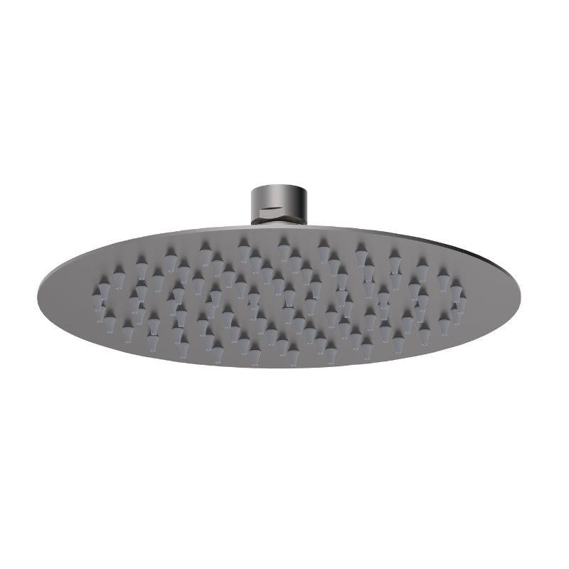 Nuie Fixed Shower Heads Round Diameter (1 size, Brushed Pewter) - Brand New Bathrooms