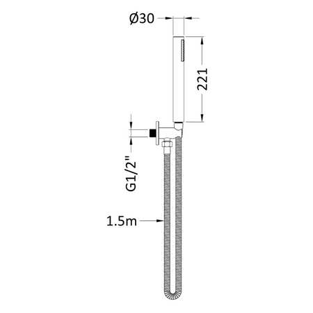 Nuie Shower Accessories Outlet Elbow C Wall Parking Bracket & Kitt (2sizes, 2 styles, Brushed Pewter) - Brand New Bathrooms
