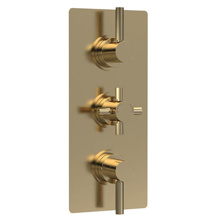 Hudson Reed Tec Pura Thermostatic Shower Valve With Diverter (2 sizes, Brushed Brass) - Brandnew Bathroom