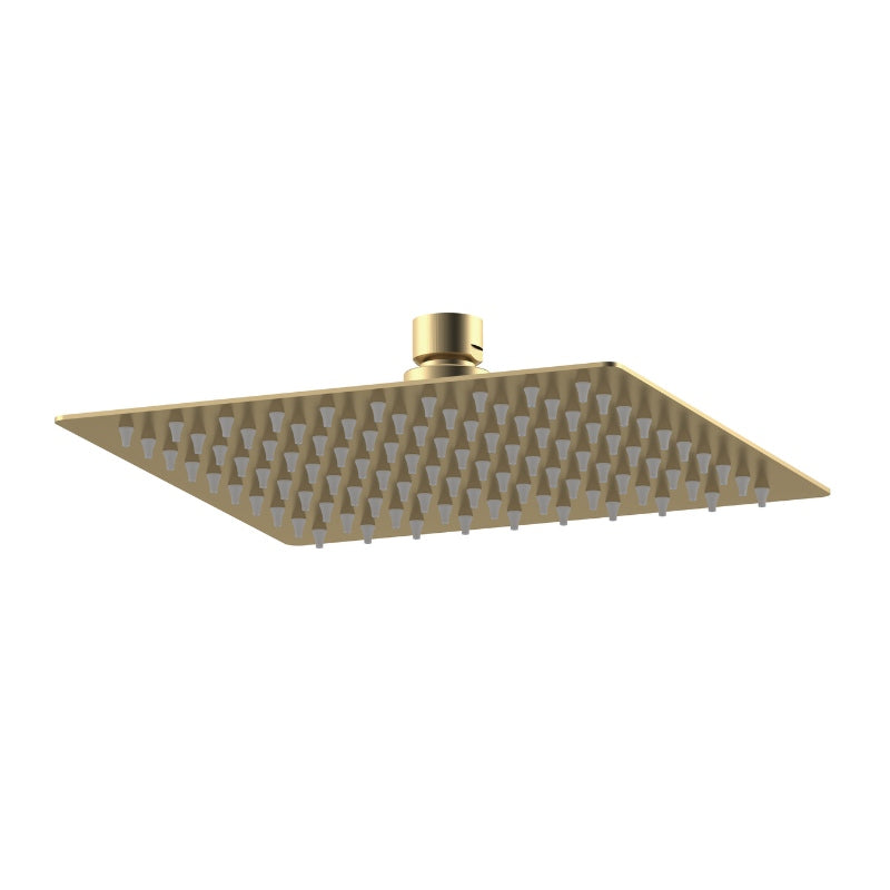 Nuie Fixed Shower Heads (2 sizes, 2 styles, Brushed Brass) - Brand New Bathrooms