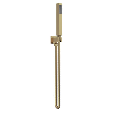 Nuie Shower Accessories Outlet Elbow, Parking Bracket, Flex and Handset (2sizes, 2 styles,Brushed Brass) - Brand New Bathrooms