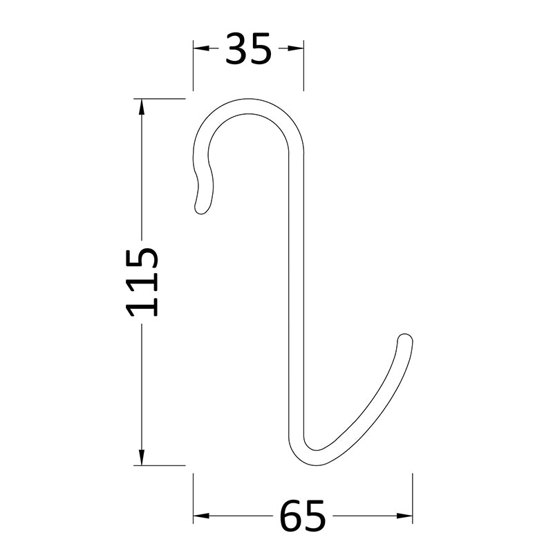 Nuie Radiator Hook (1 size, Chrome) - Brand New Bathrooms