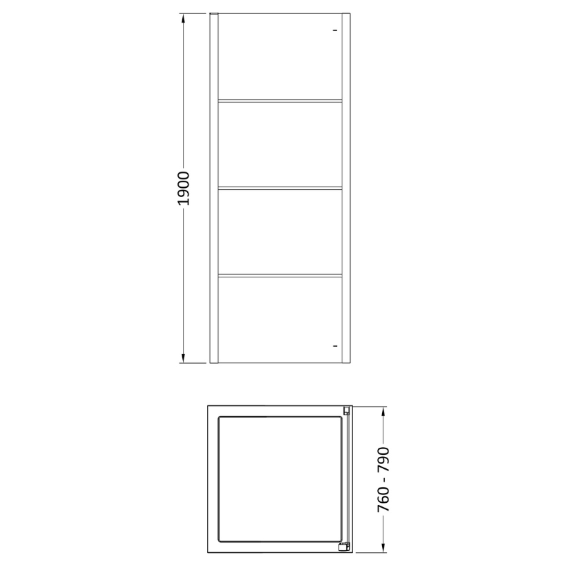 Hudson Reed Apex Wetroom 8mm Glass Side Panel (2 sizes, Matt Black) - Brand New Bathrooms