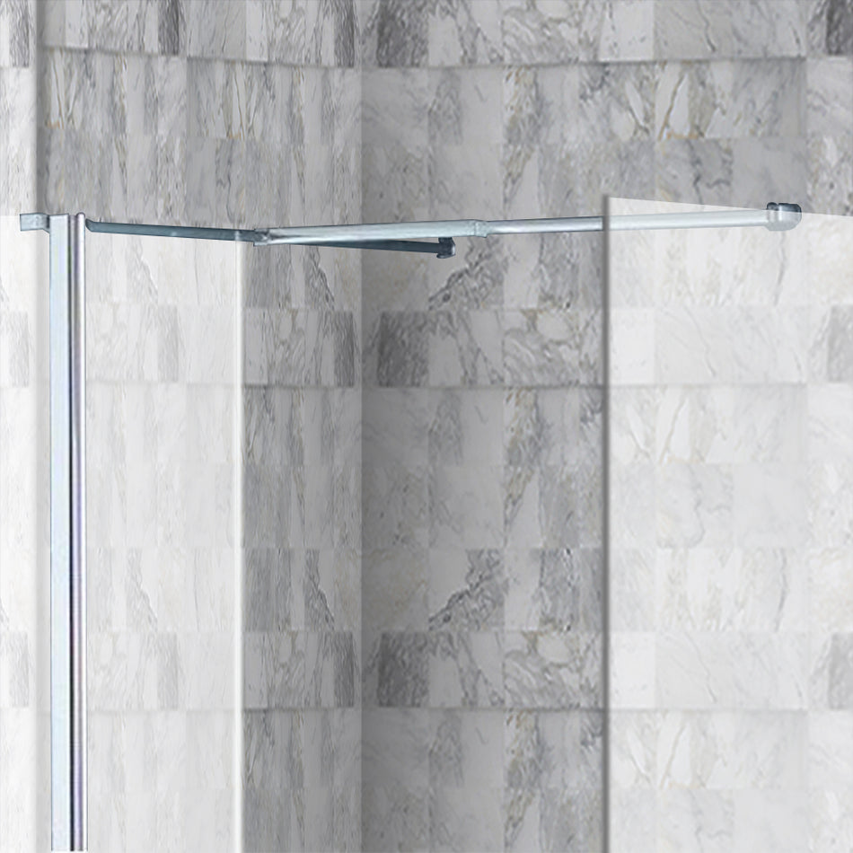 Brand New Bathrooms Wetroom Support Bar T Piece Connector (Chrome) - Brand New Bathrooms
