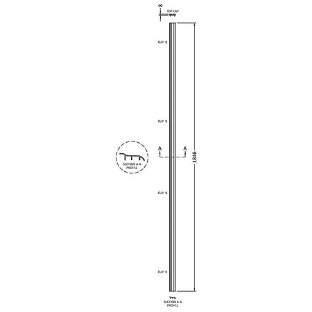 Nuie Pacific Enclosure Screw Cover Kit (1 size, Chrome)  - Brandnew Bathroom