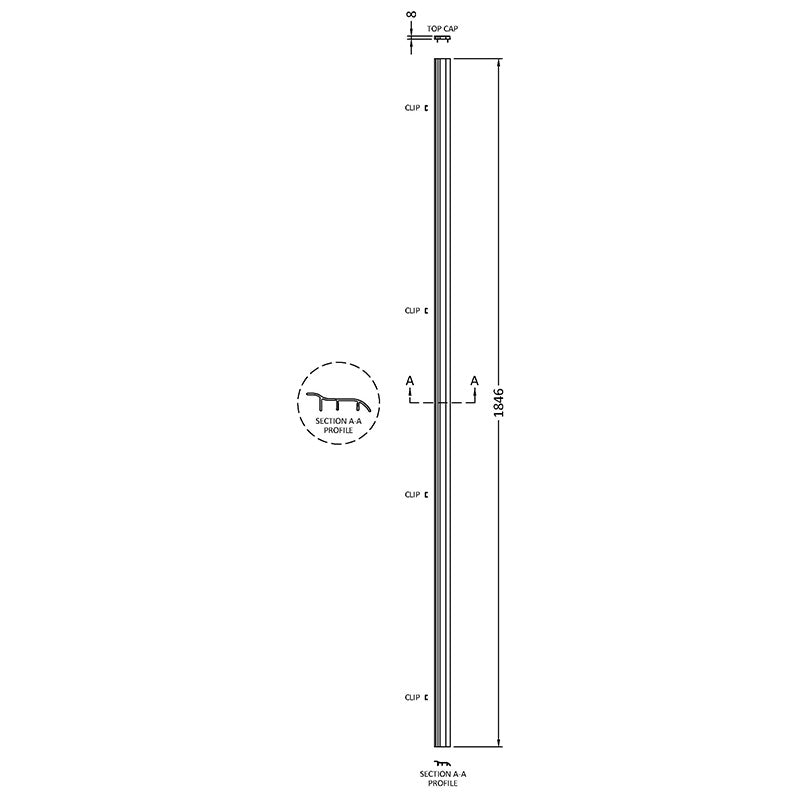 Nuie Pacific Enclosure Screw Cover Kit (1 size, Chrome)  - Brandnew Bathroom