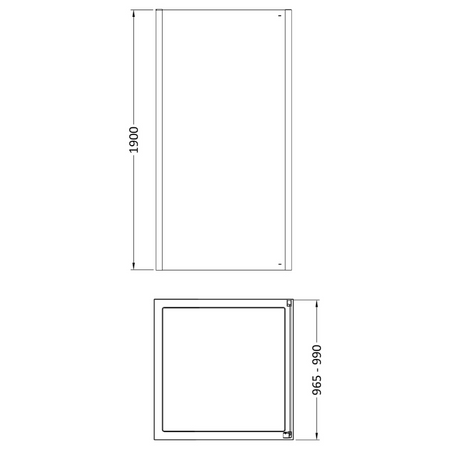 Nuie Lucie Side Panel (3 sizes, 3 colours) - Brand New Bathrooms