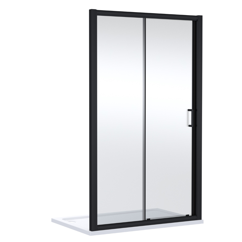 Nuie Lucie Sliding Shower Door (3 sizes, 3 colours) - Brand New Bathrooms