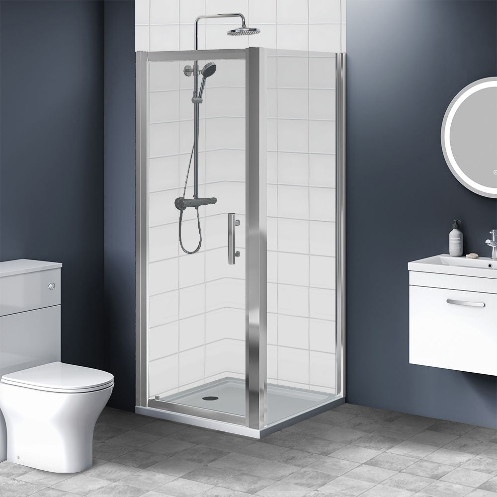 Brand New Bathrooms 6mm Pivot Shower Door (6 sizes, Chrome) - Brand New Bathrooms