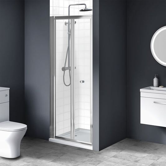 Brand New Bathrooms 6mm Bifold Shower Door (6 sizes, Chrome) - Brand New Bathrooms