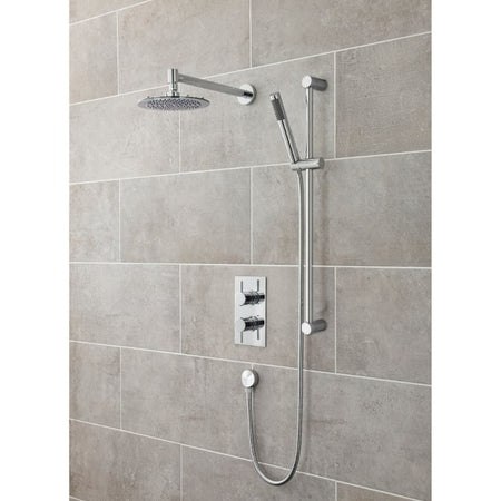 Nuie Straight Design Shower Wall-Mounted Arm (1 size, Chrome) - Brand New Bathrooms