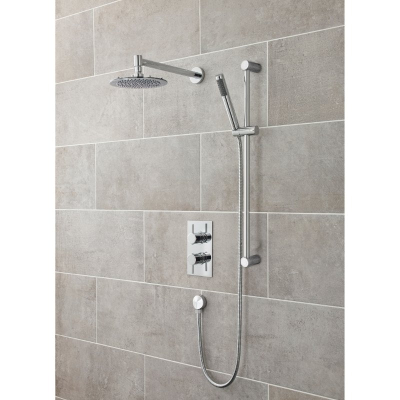 Nuie Straight Design Shower Wall-Mounted Arm (1 size, Chrome) - Brand New Bathrooms