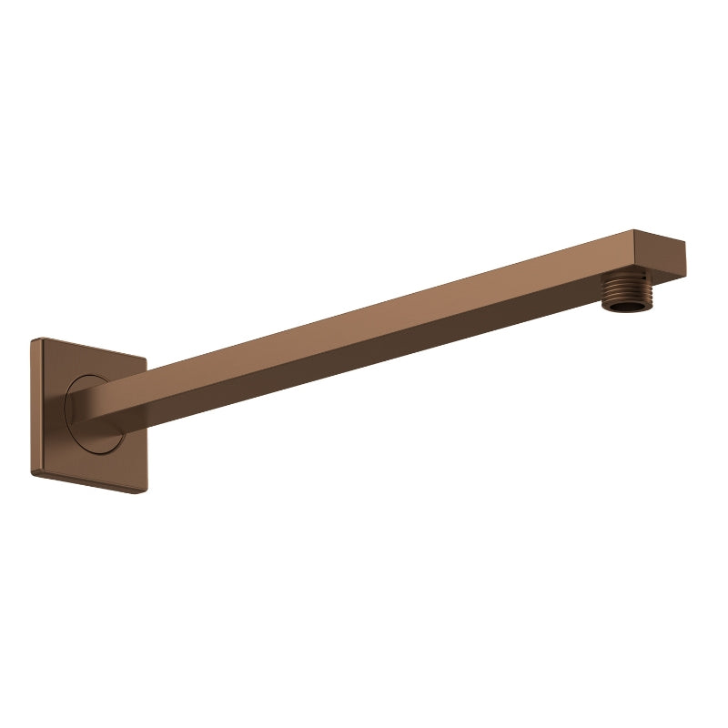 Nuie Rectangular Fixed Shower Heads Wall-Mounted Arm (2 sizes, 4 colours) - Brand New Bathrooms
