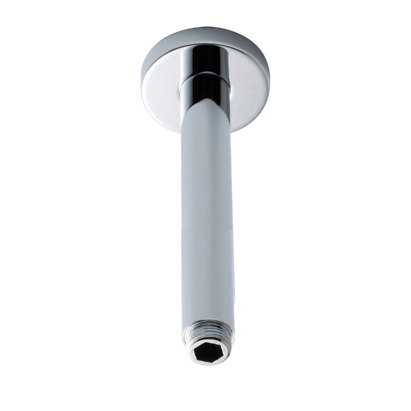 Nuie Round Design Ceiling-Mounted Arm (1 size, Chrome) - Brand New Bathrooms