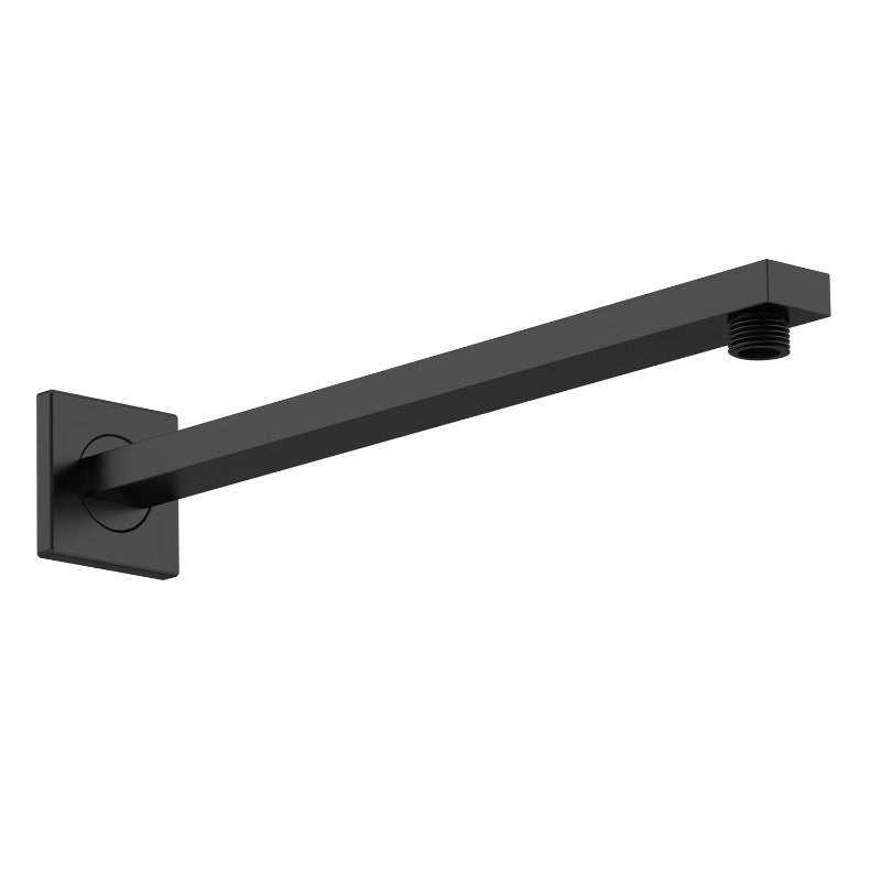 Nuie Rectangular Fixed Shower Heads Wall-Mounted Arm (2 sizes, 4 colours) - Brand New Bathrooms